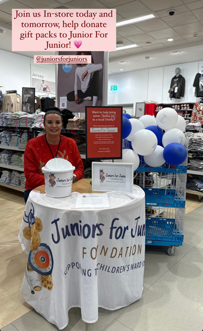 Big Thank you to the team at Penneys’s Waterford, who are fundraising for Juniors For Juniors in store 