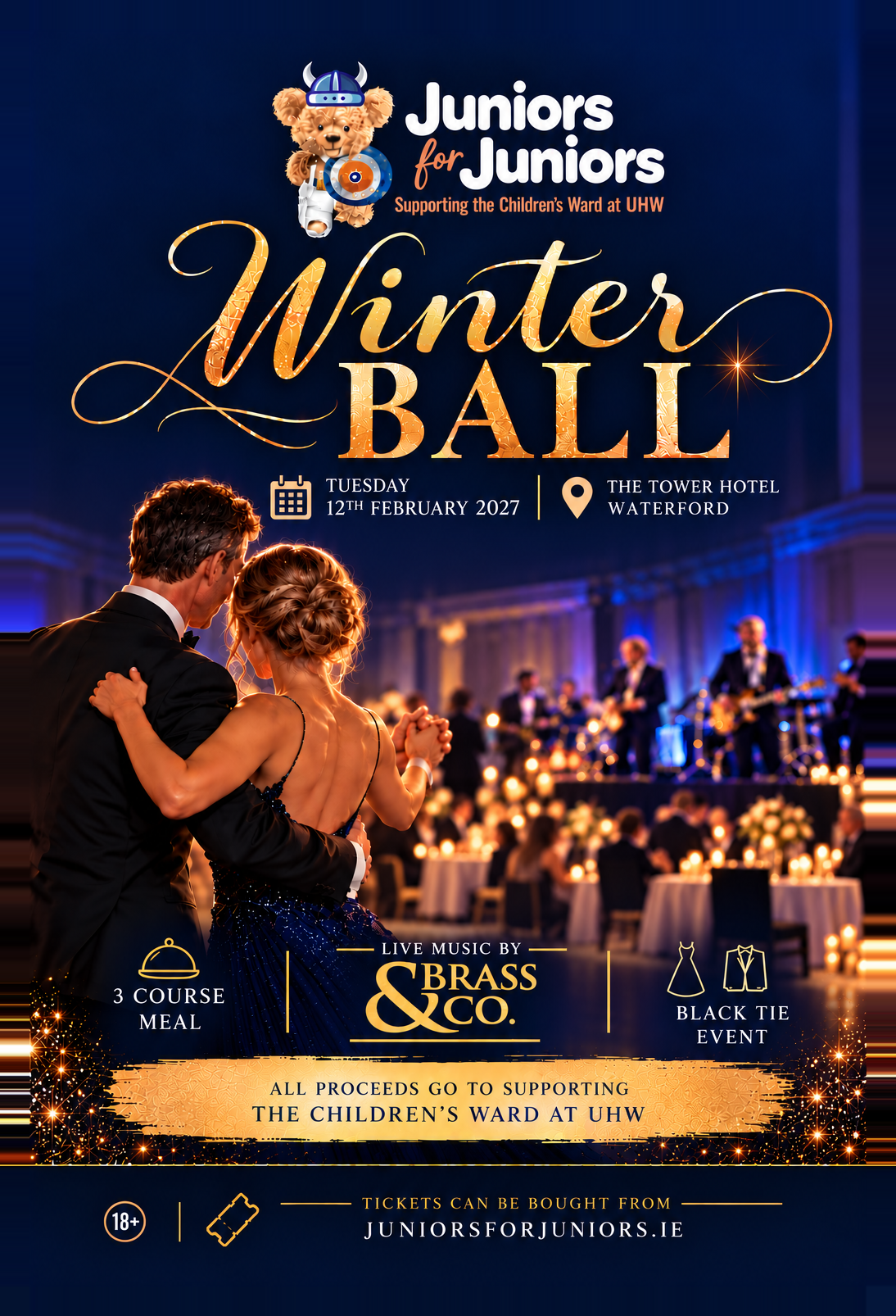 Poster for The Winter Ball at The Tower Hotel Waterford on 12th February 2027
